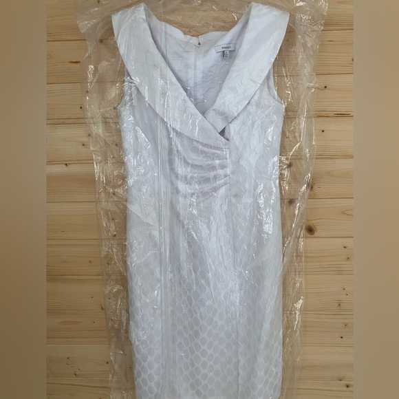 DRESS BARN Women’s Size 4 White Sleeveless Sheath Formal Cocktail Party Dress - Picture 13 of 13